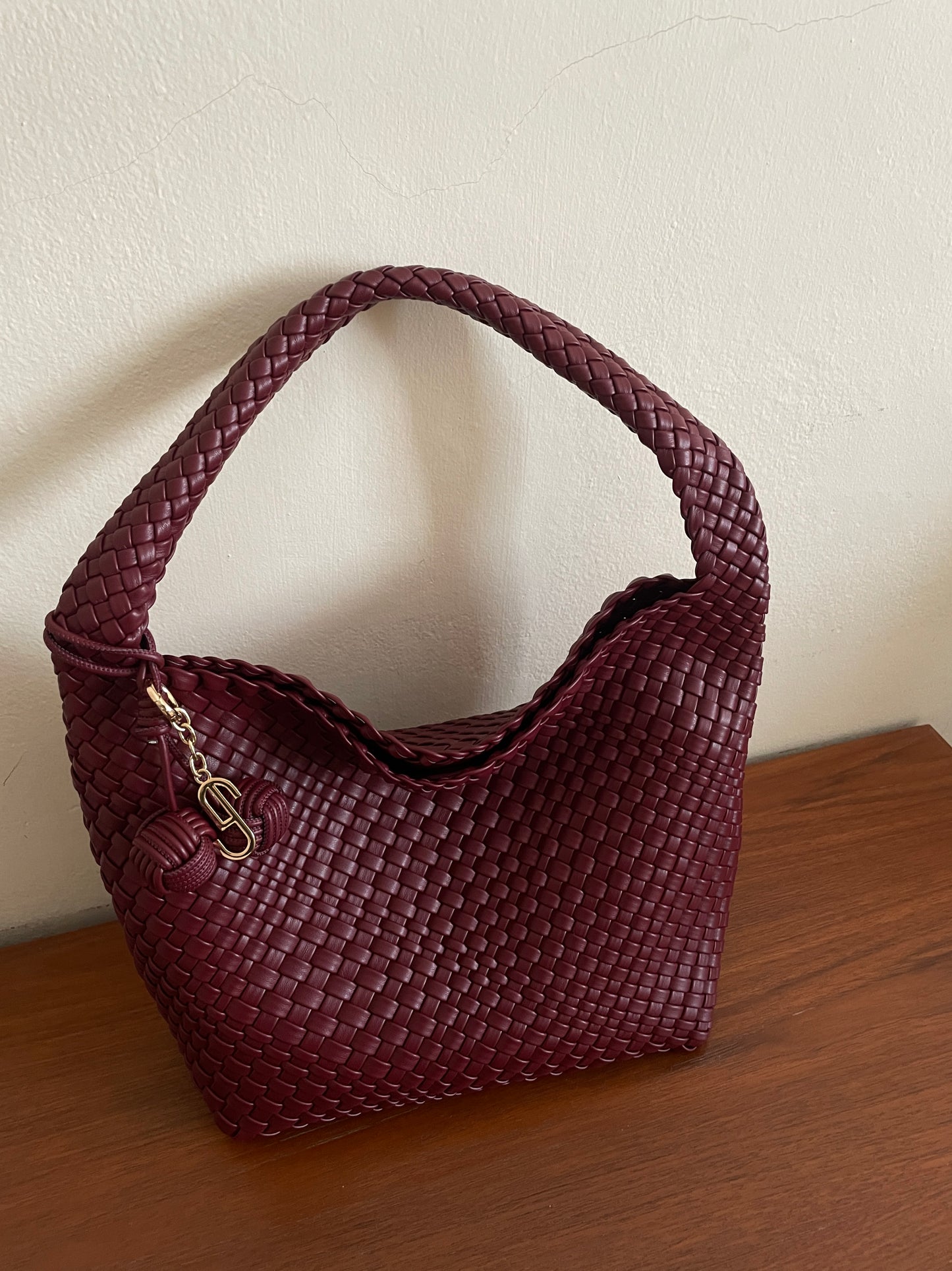 POPPY SHOULDER BAG - BURGUNDY