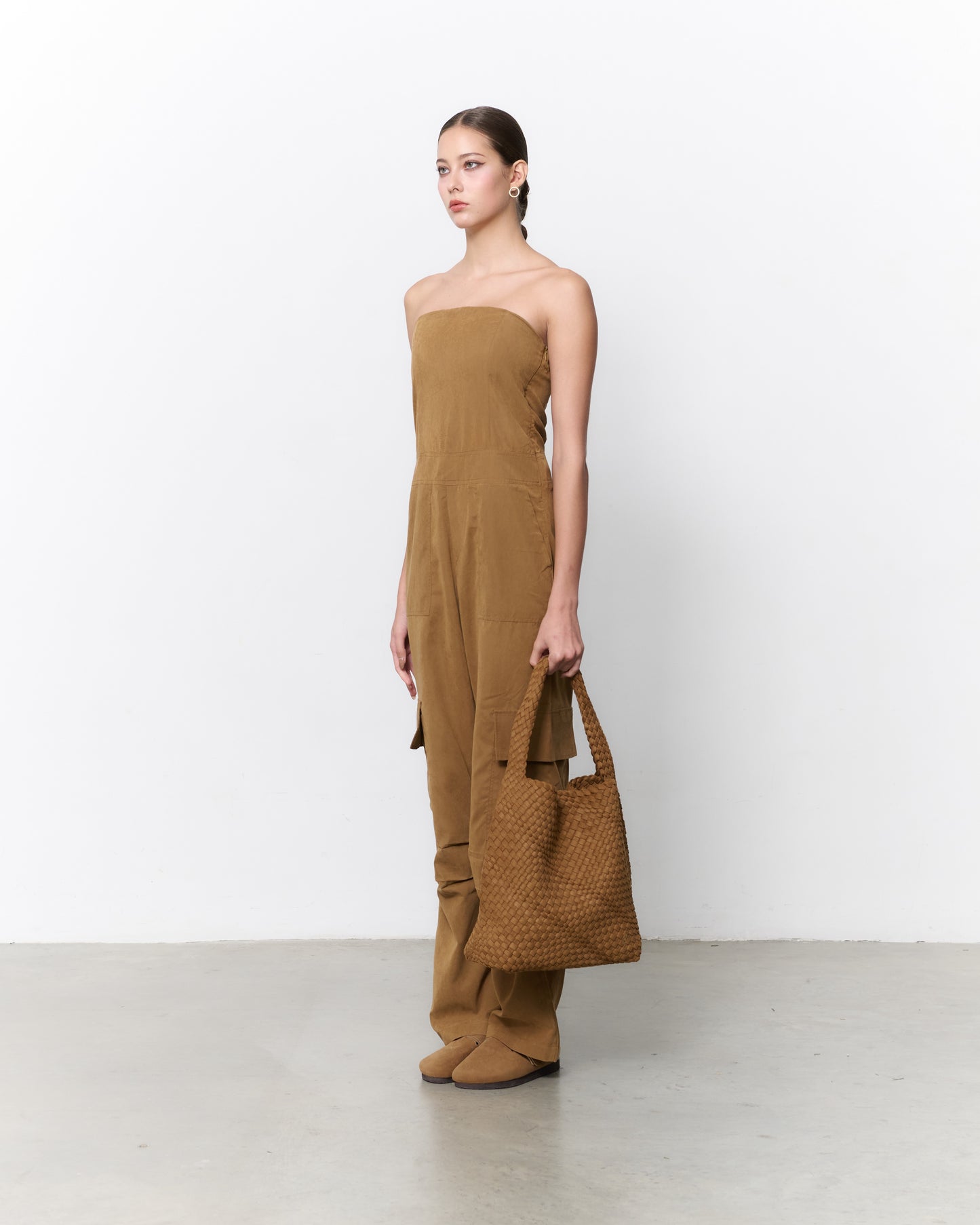 PIPER SUEDE TOTE BAG - TAN