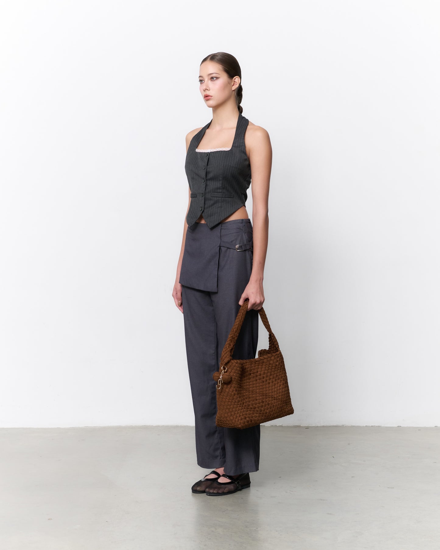 POPPY SUEDE SHOULDER BAG - COCOA