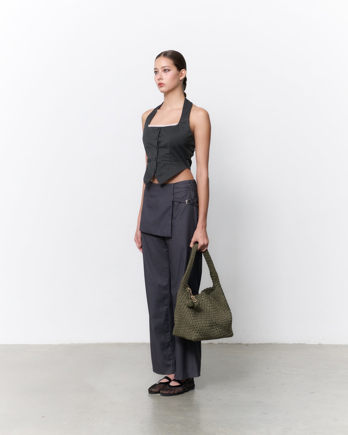 POPPY SUEDE SHOULDER BAG - GREEN