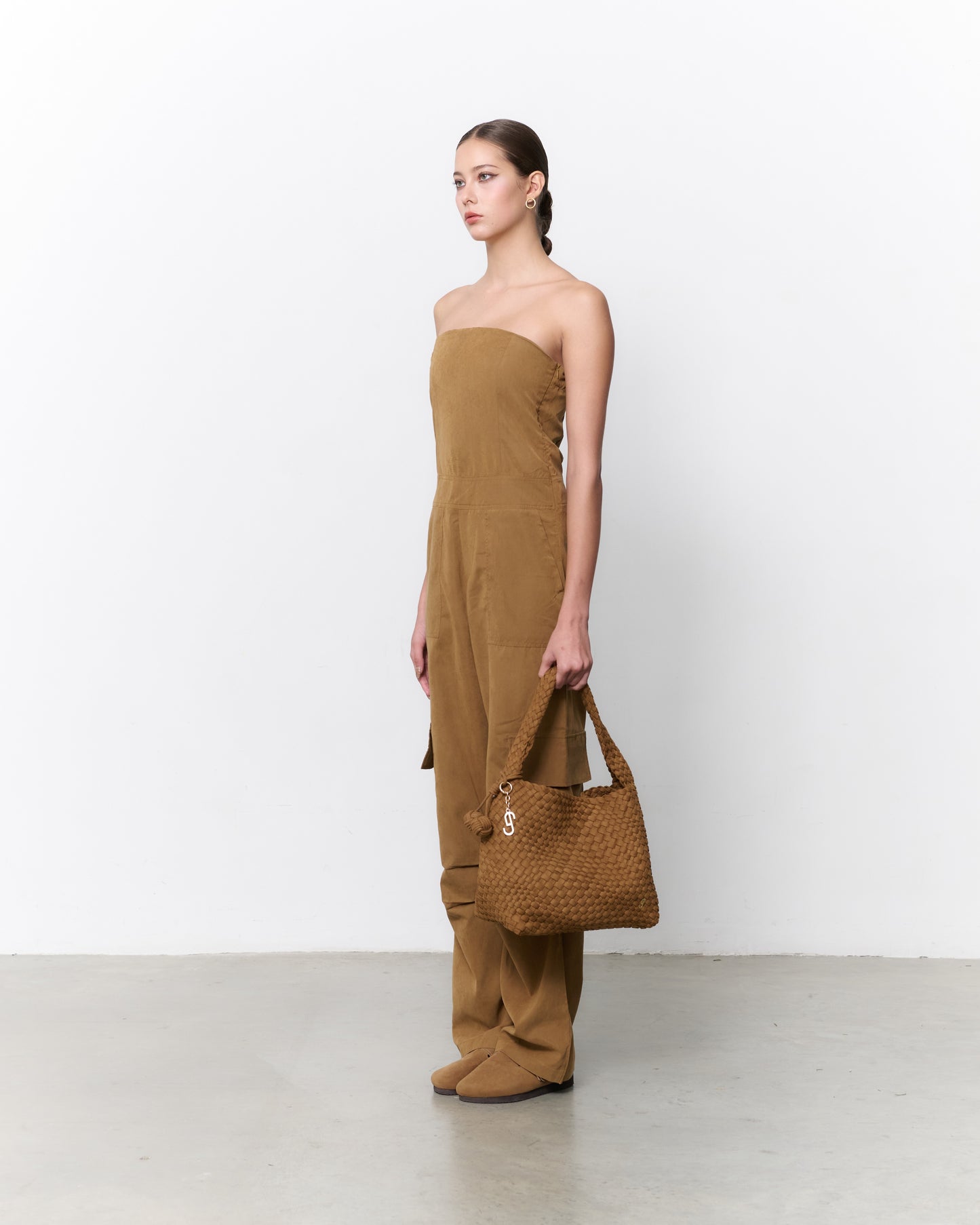 POPPY SUEDE SHOULDER BAG - TAN