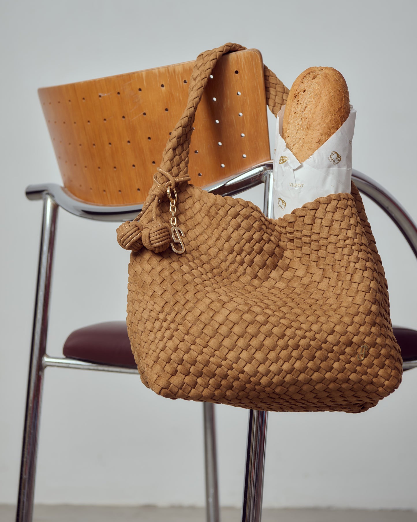 POPPY SUEDE SHOULDER BAG - TAN