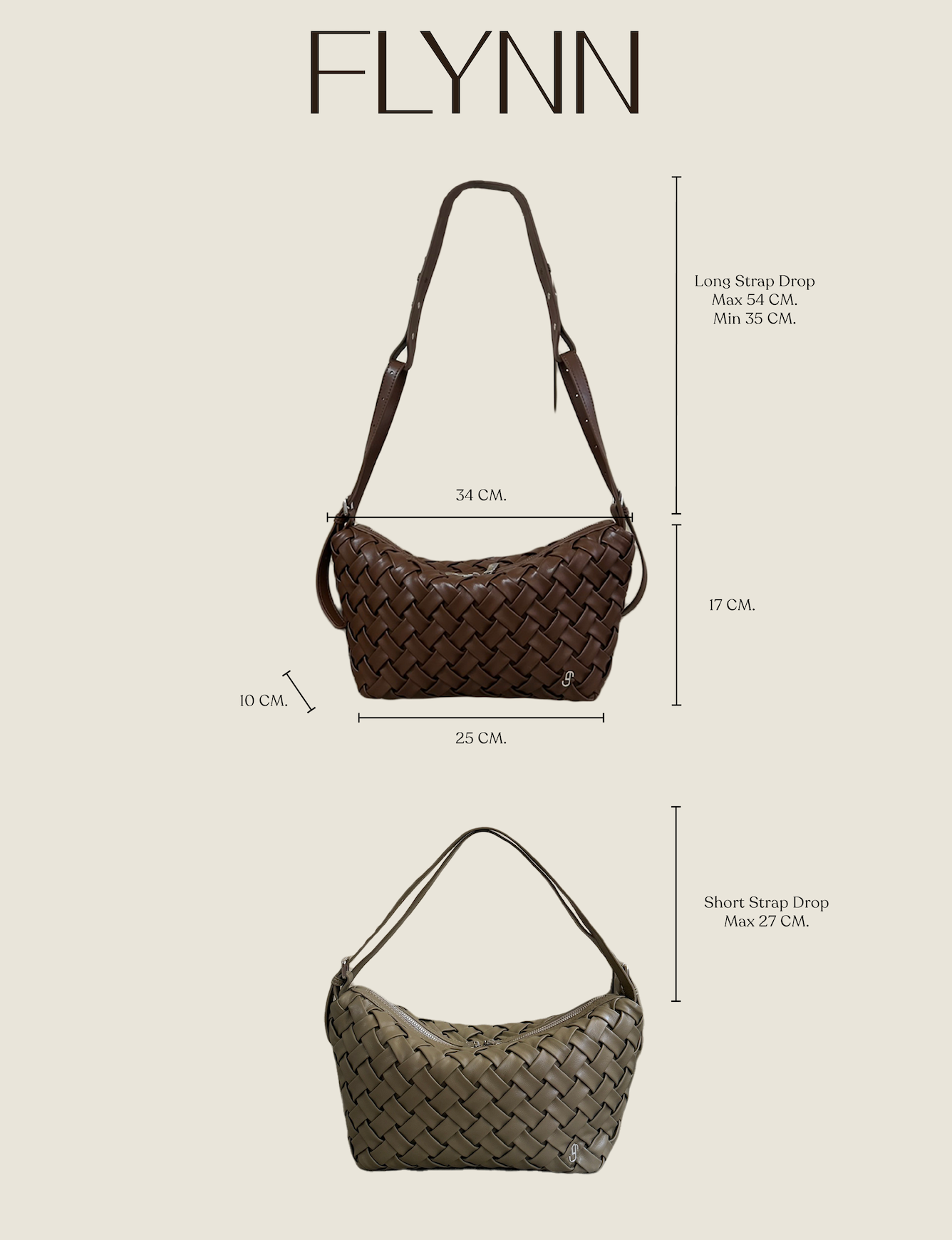 FLYNN BAG - WOOD (FAUX SUEDE)
