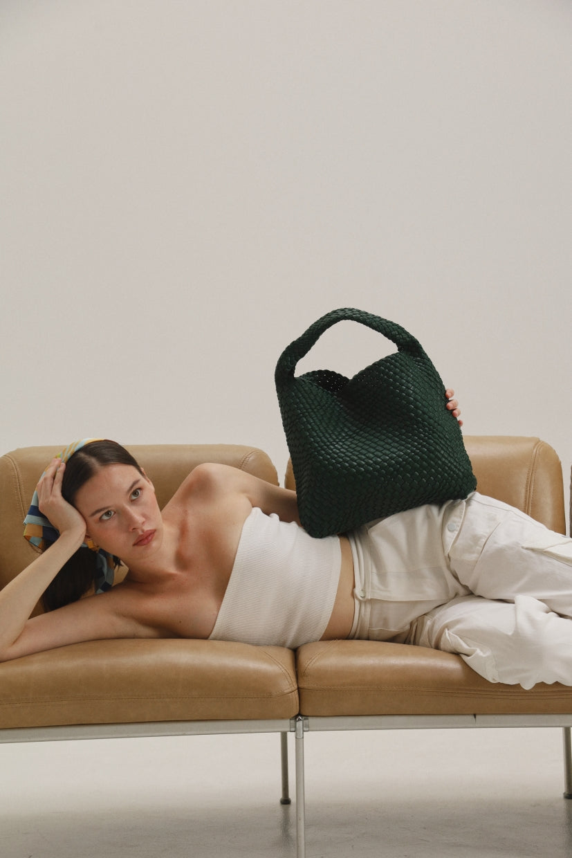 PIPER TOTE - DARK GREEN