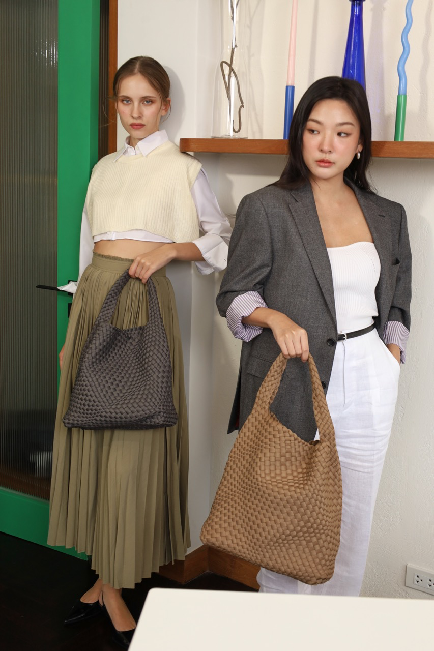 PIPER TOTE FABRIC - TAUPE