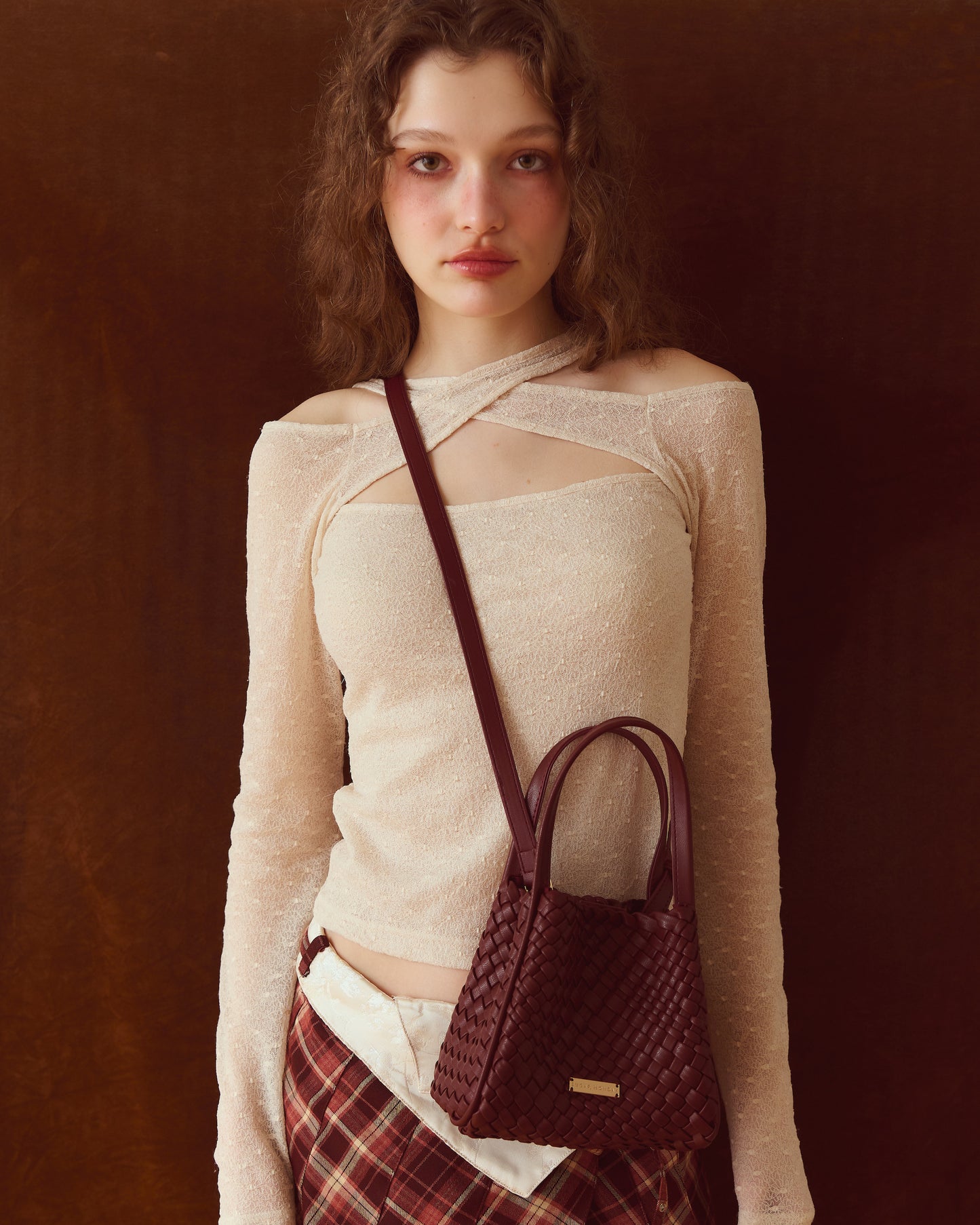 PAIGE HANDBAG - BURGUNDY