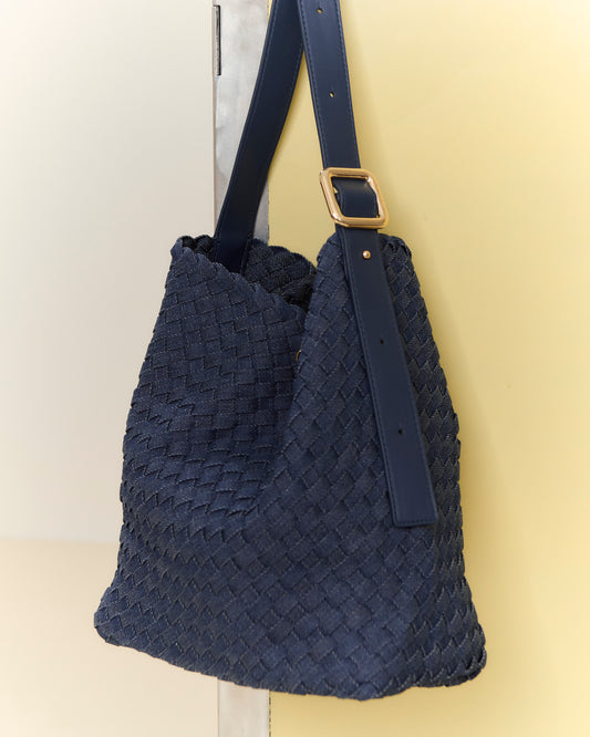 BROOKLYN BUCKLE TOTE - DENIM