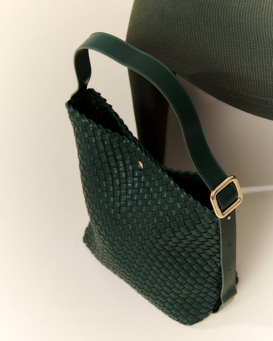 BROOKLYN BUCKLE TOTE - DARK GREEN